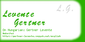 levente gertner business card